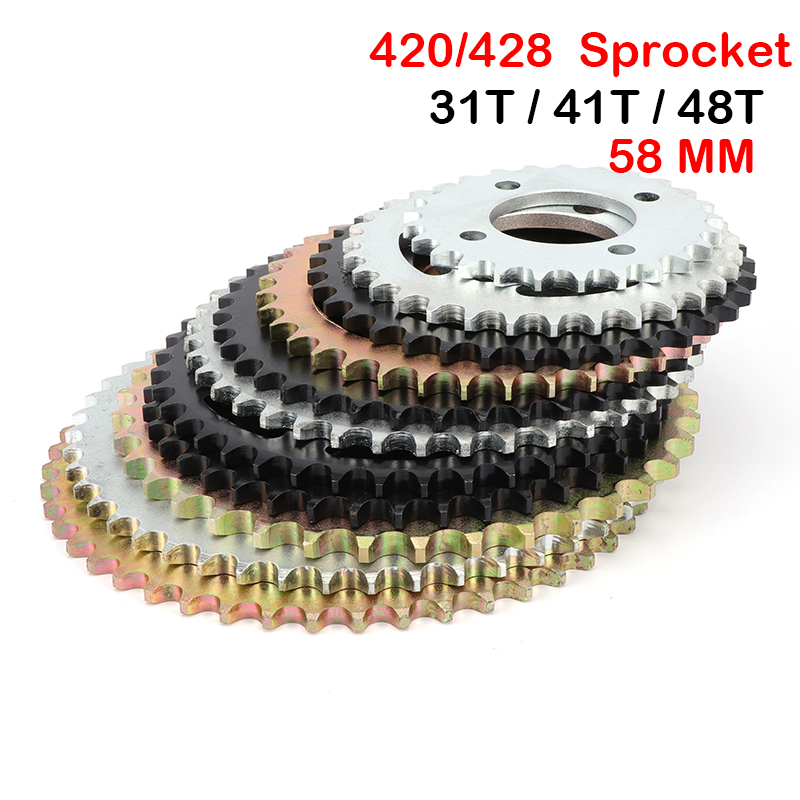 530 Chain - Motorfiets 420/428 Chain 37T/41T/48T Tanden 58Mm