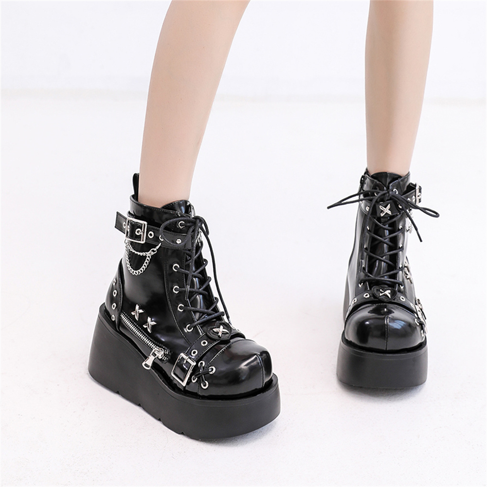 Brand New Dames Goth Platform  - Motorcycle Chain recensie en prijs