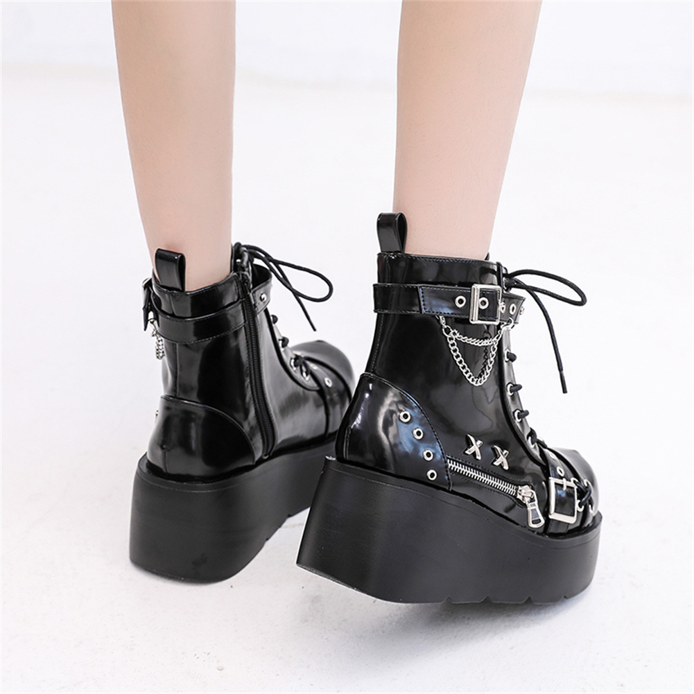 Brand New Dames Goth Platform  - Motorcycle Chain recensie en prijs