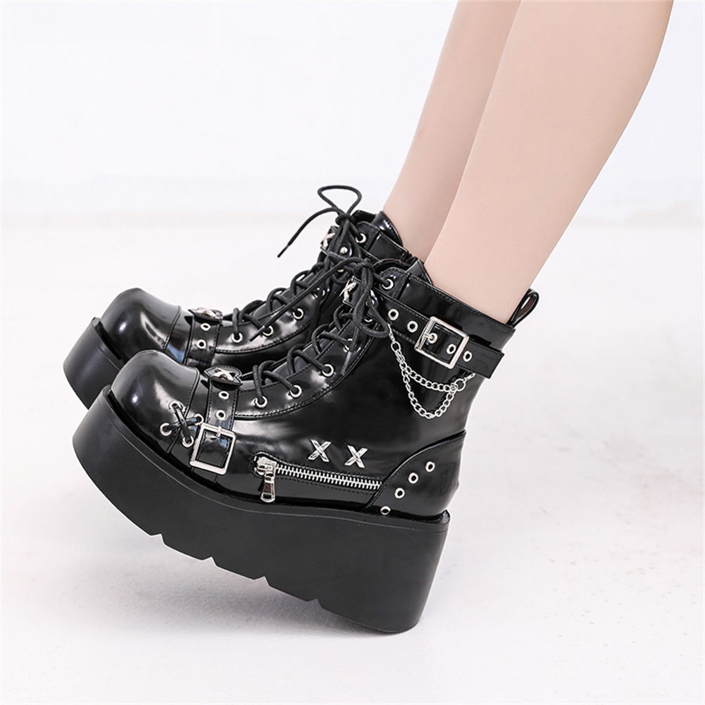 Brand New Dames Goth Platform  - Motorcycle Chain recensie en prijs